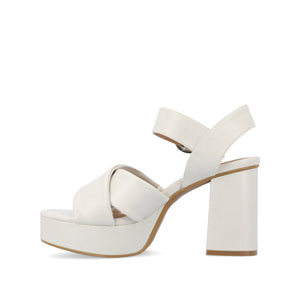 AKEELY STRAPPY HEELS IN VEGAN LEATHER - Bone