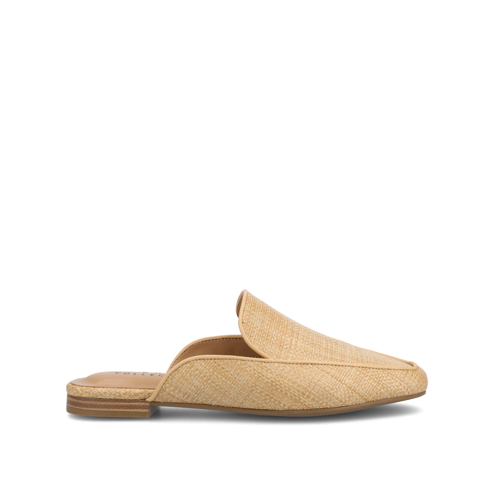 AKZA MULED LOAFER FLATS IN FAUX LEATHER