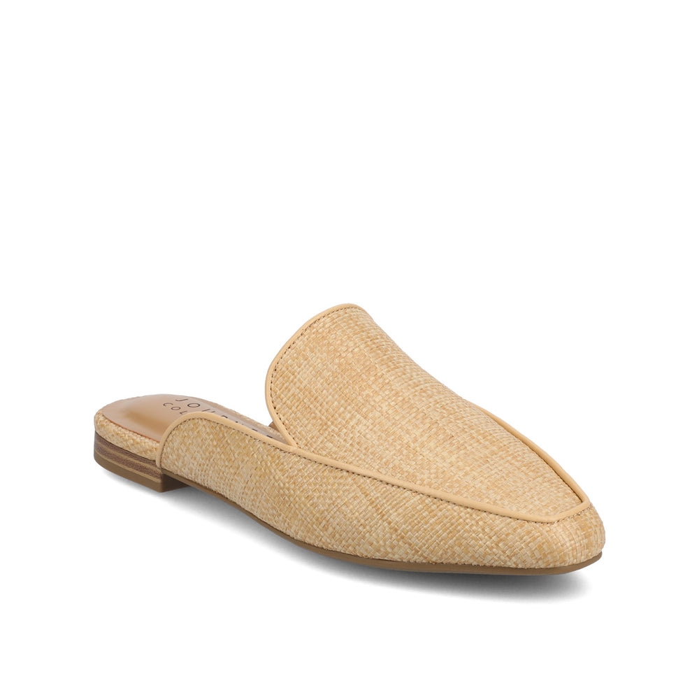 AKZA MULED LOAFER FLATS IN FAUX LEATHER