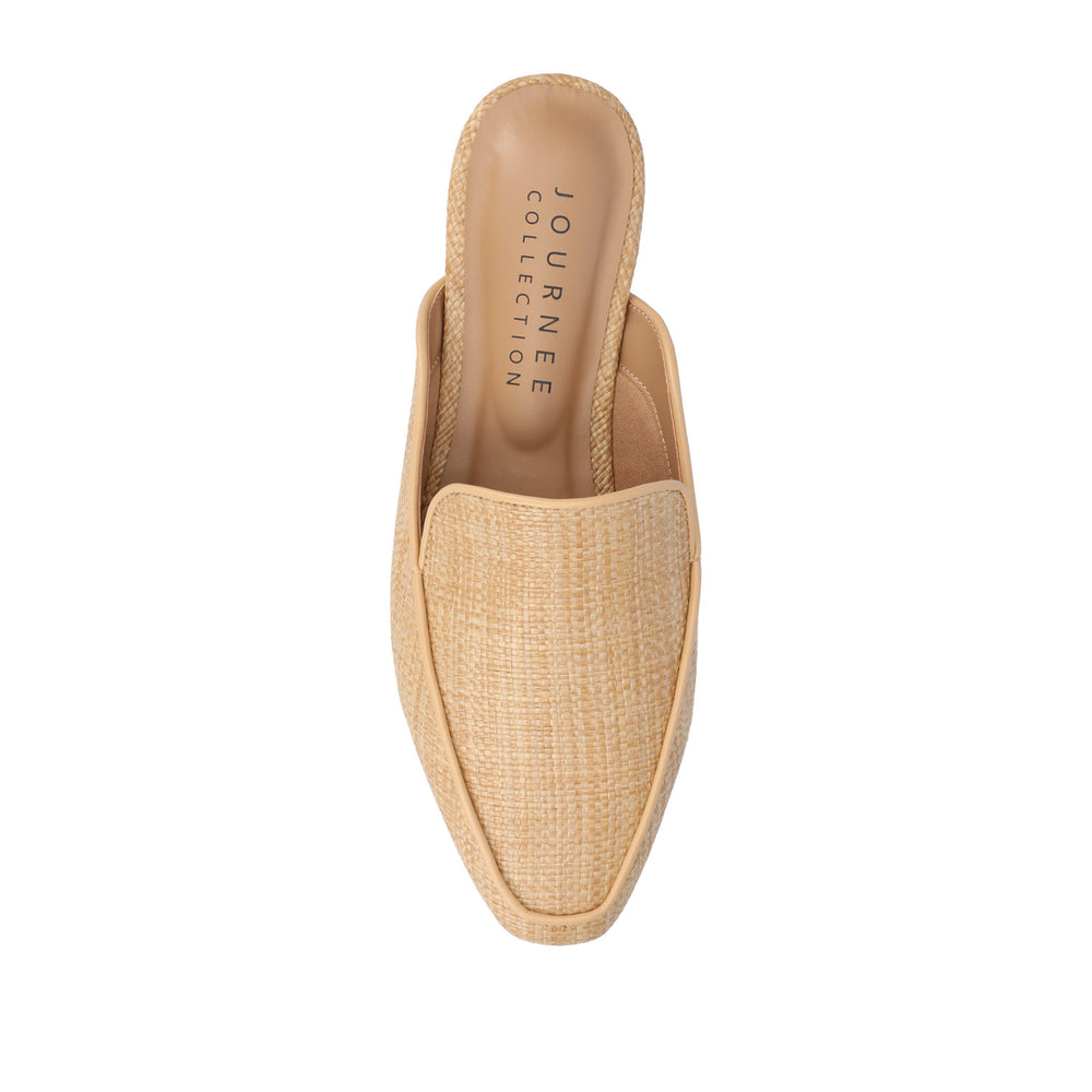 AKZA MULED LOAFER FLATS IN FAUX LEATHER