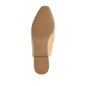 AKZA MULED LOAFER FLATS - Beige Weave