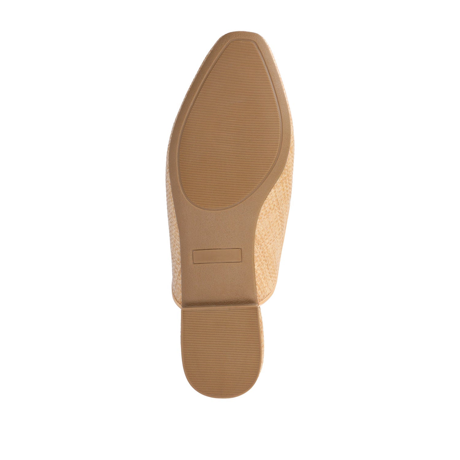 AKZA MULED LOAFER FLATS IN WIDE - Beige Weave