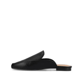 AKZA MULED LOAFER FLATS IN FAUX LEATHER