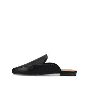 AKZA MULED LOAFER FLATS - Black PU