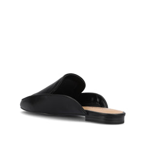 AKZA MULED LOAFER FLATS - Black PU