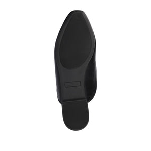 AKZA MULED LOAFER FLATS - Black PU