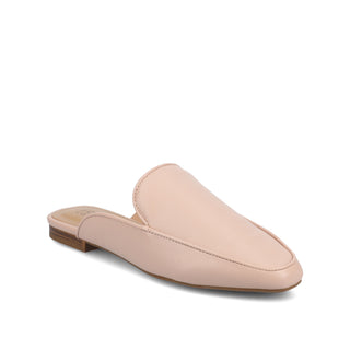 AKZA MULED LOAFER FLATS IN FAUX LEATHER