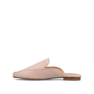 AKZA MULED LOAFER FLATS IN WIDE - Blush PU