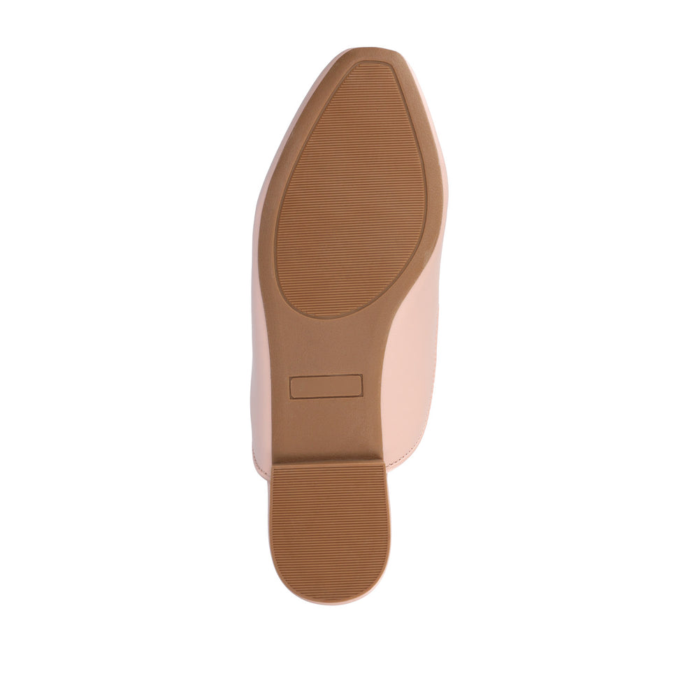 AKZA MULED LOAFER FLATS IN FAUX LEATHER