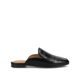 AKZA MULED LOAFER FLATS IN FAUX LEATHER