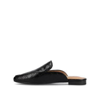 AKZA MULED LOAFER FLATS IN FAUX LEATHER