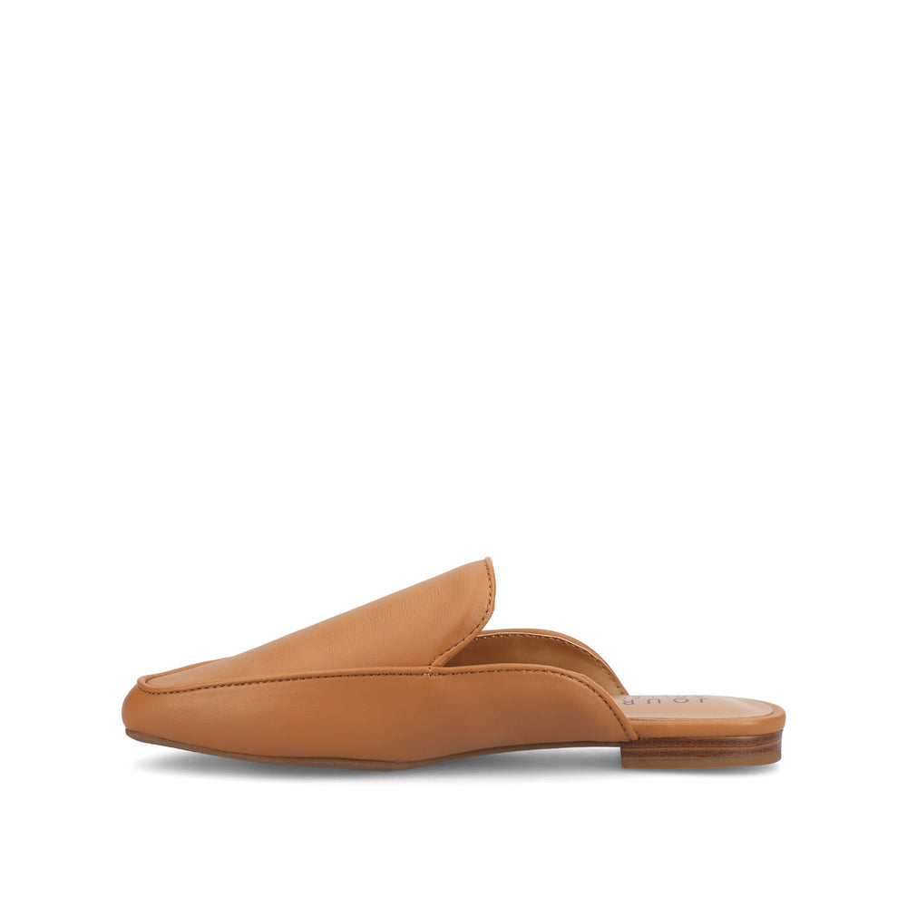 AKZA MULED LOAFER FLATS IN FAUX LEATHER