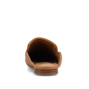 AKZA MULED LOAFER FLATS IN WIDE - Cognac PU