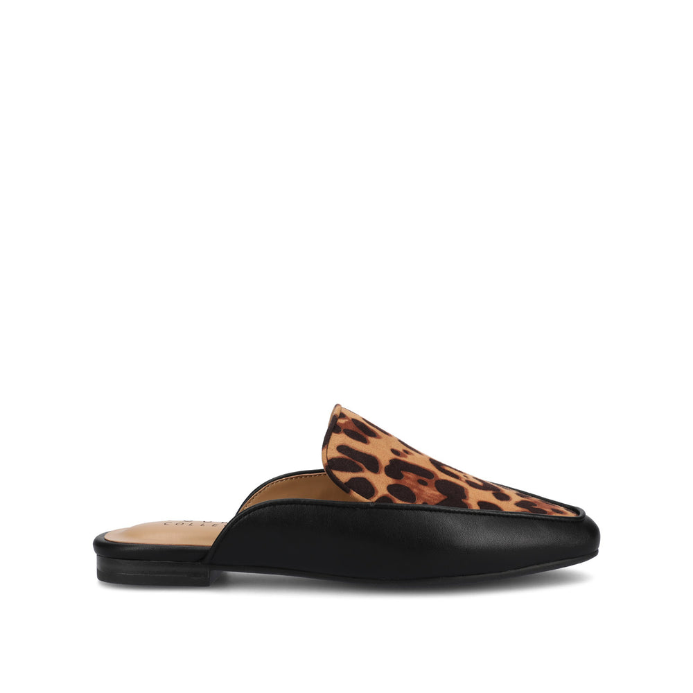 AKZA MULED LOAFER FLATS IN FAUX LEATHER