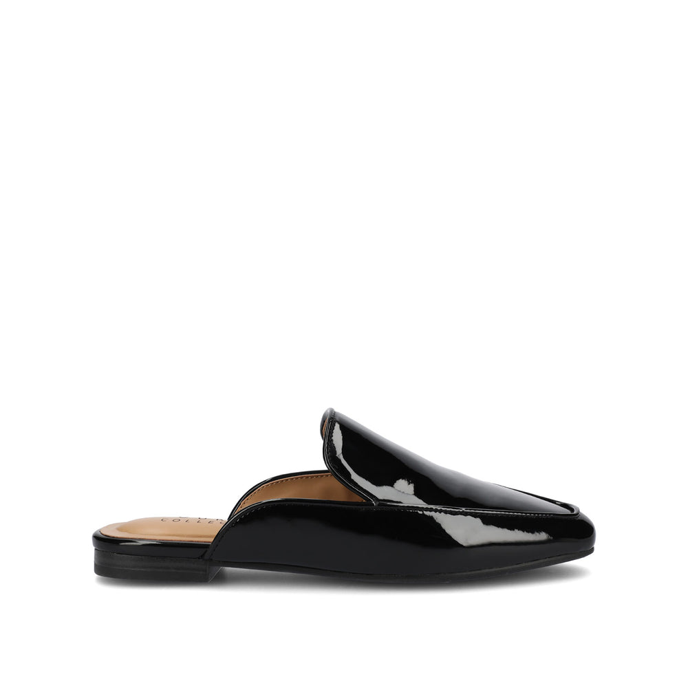 AKZA MULED LOAFER FLATS IN FAUX LEATHER