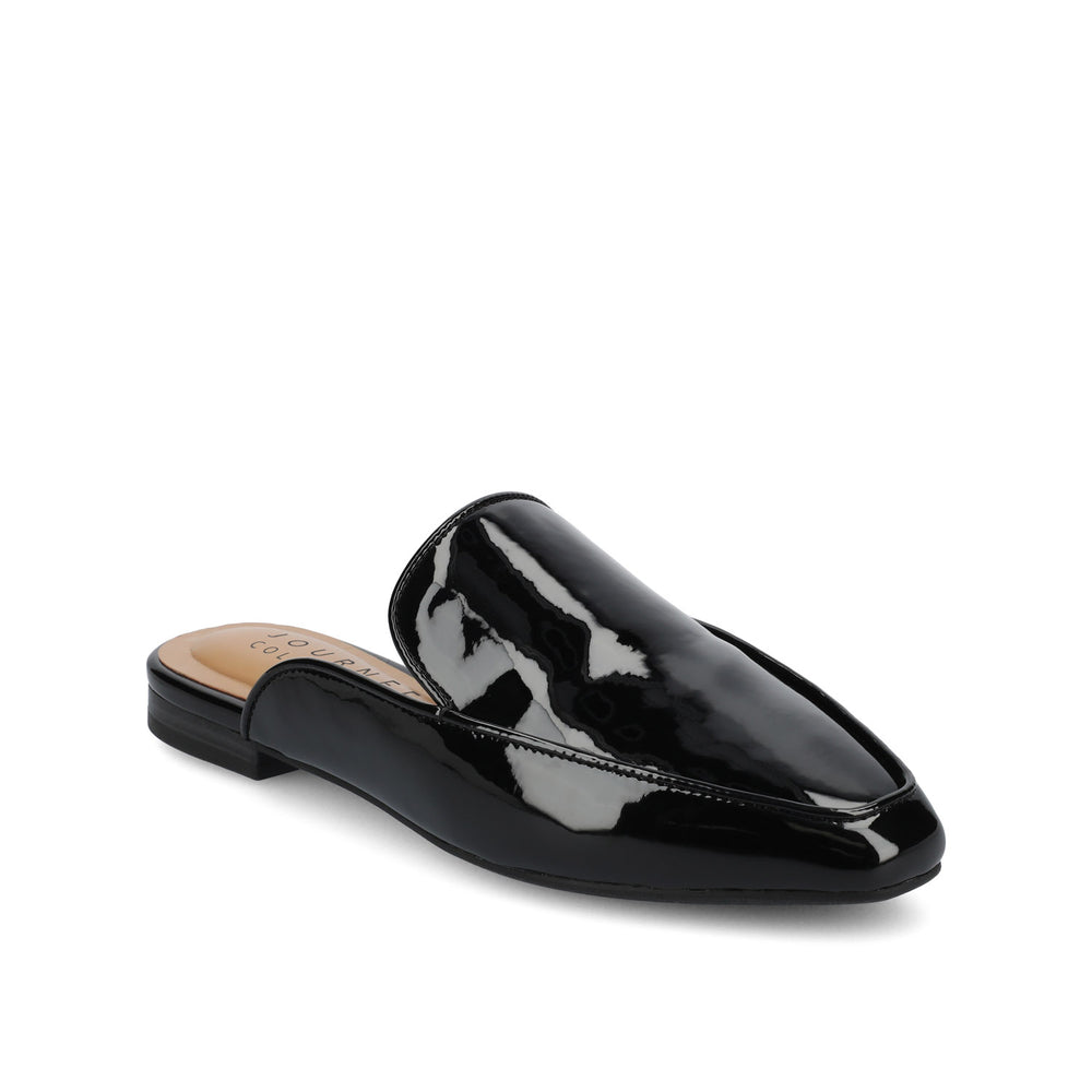 AKZA MULED LOAFER FLATS IN FAUX LEATHER