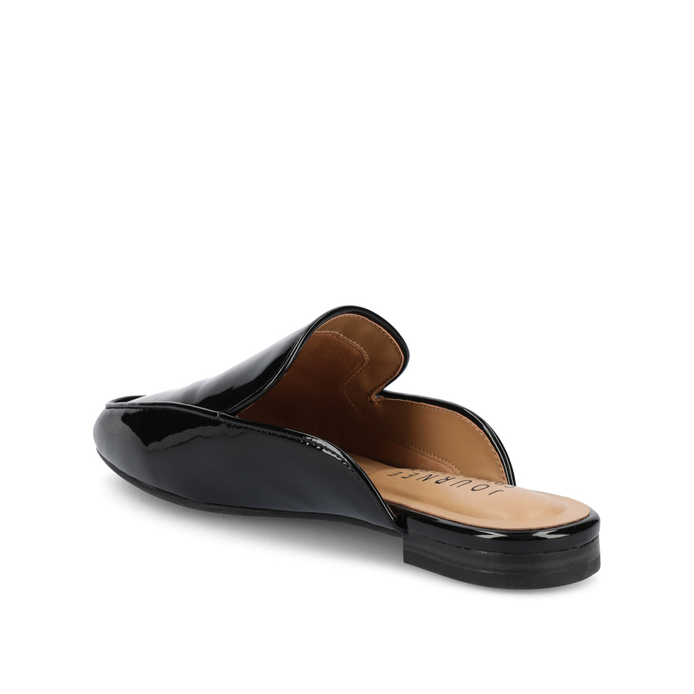 AKZA MULED LOAFER FLATS IN FAUX LEATHER