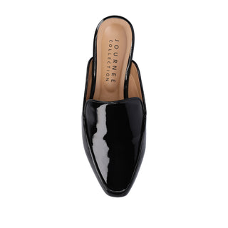 AKZA MULED LOAFER FLATS IN FAUX LEATHER