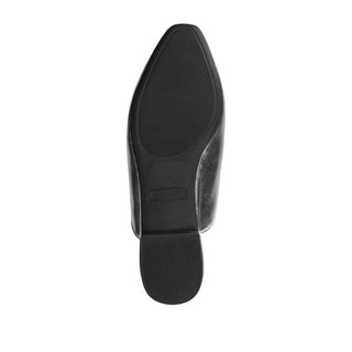 AKZA MULED LOAFER FLATS IN FAUX LEATHER