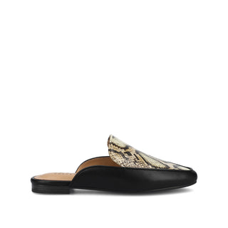 AKZA MULED LOAFER FLATS IN FAUX LEATHER