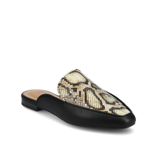 AKZA MULED LOAFER FLATS IN FAUX LEATHER