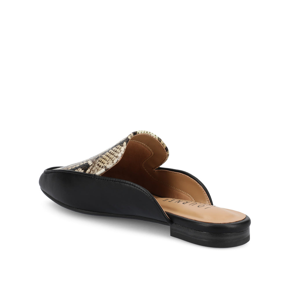 AKZA MULED LOAFER FLATS IN FAUX LEATHER