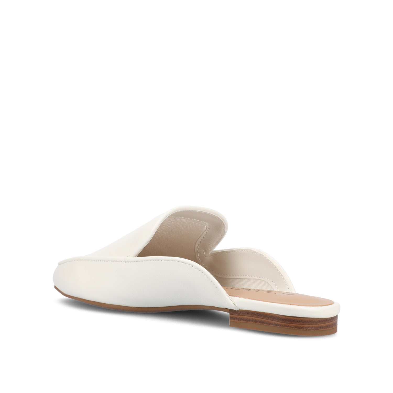 AKZA MULED LOAFER FLATS IN WIDE - White PU