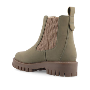 ALARA CHELSEA BOOTIES IN WIDE - Green PU