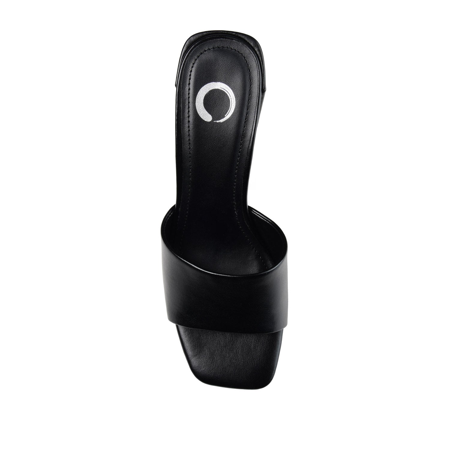 ALISIA MULED BLOCK HEELS IN VEGAN LEATHER - Black