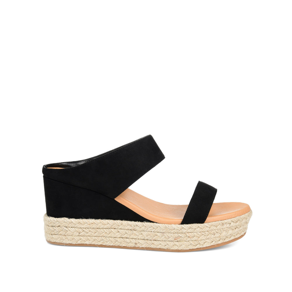 ALISSA WEDGE HEELED SANDALS IN FAUX LEATHER