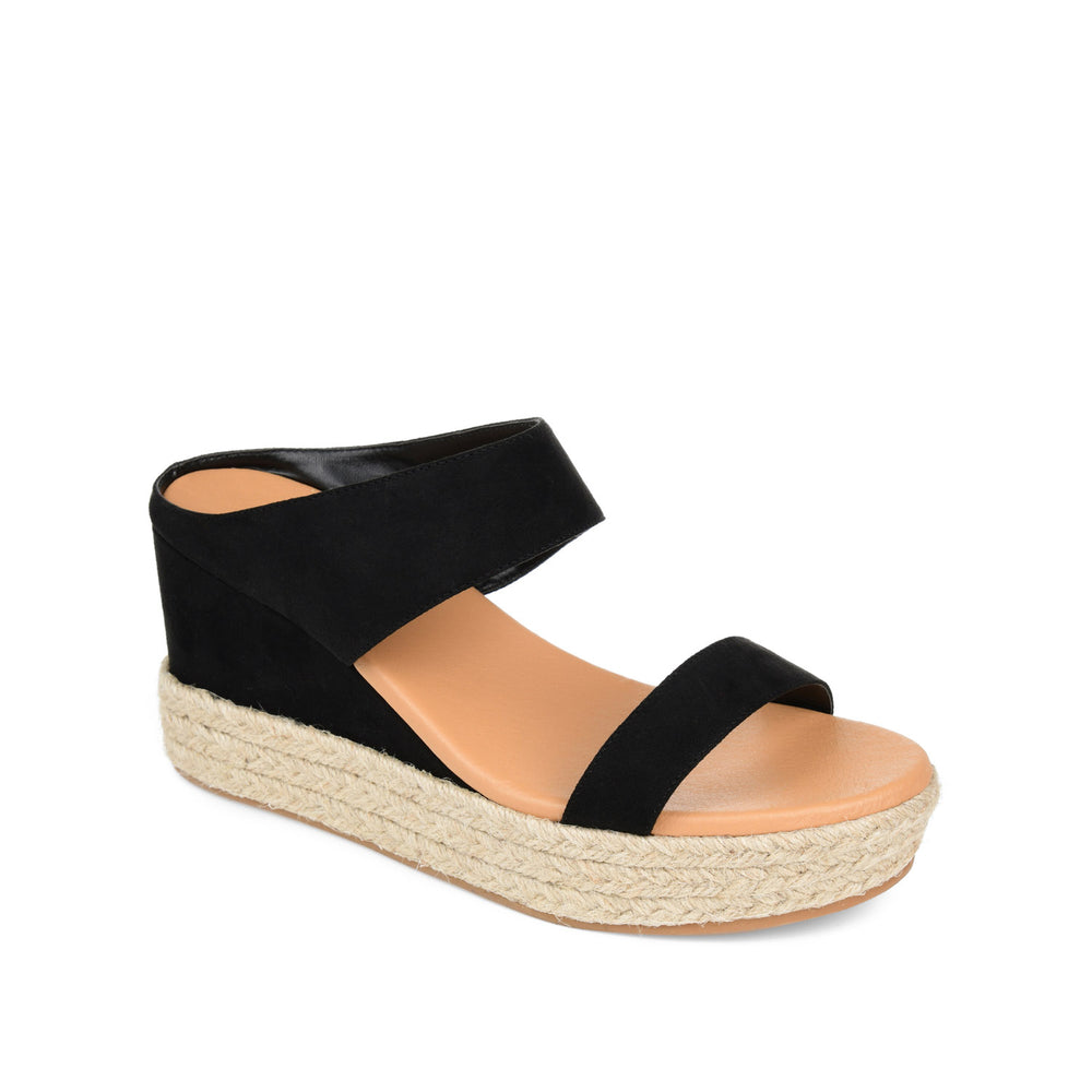 ALISSA WEDGE HEELED SANDALS IN FAUX LEATHER