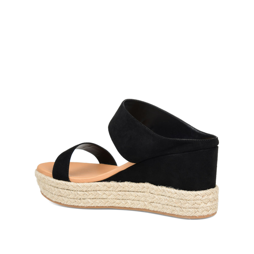 ALISSA WEDGE HEELED SANDALS IN FAUX LEATHER