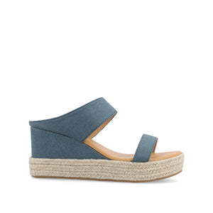 ALISSA WEDGE HEELED SANDALS - Classic Blue Denim