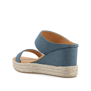 ALISSA WEDGE HEELED SANDALS - Classic Blue Denim