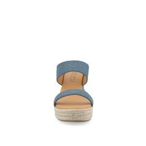 ALISSA WEDGE HEELED SANDALS - Classic Blue Denim