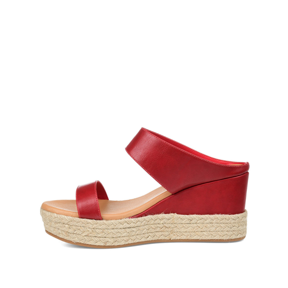 ALISSA WEDGE HEELED SANDALS IN FAUX LEATHER