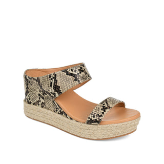 ALISSA WEDGE HEELED SANDALS IN FAUX LEATHER