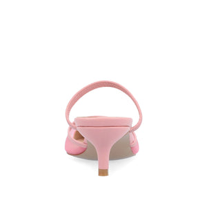 ALLANA POINTED TOE KITTEN HEELS IN MESH - Pink Mesh