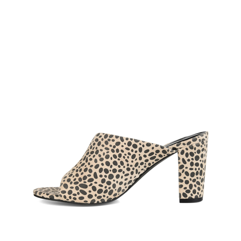 ALLEA BLOCK HEELED MULES IN WIDE