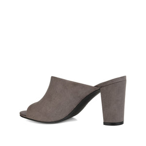 ALLEA BLOCK HEELS IN FAUX SUEDE - Grey Faux Suede