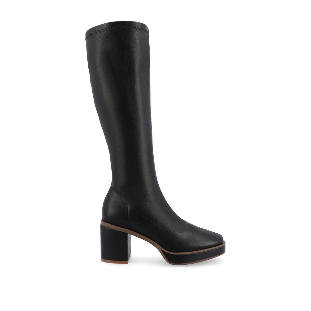 ALONDRA KNEE HIGH BOOTS IN FAUX LEATHER