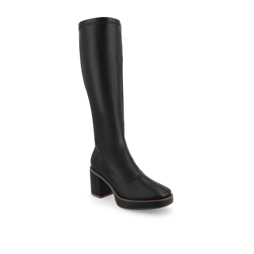 ALONDRA KNEE HIGH BOOTS IN FAUX LEATHER