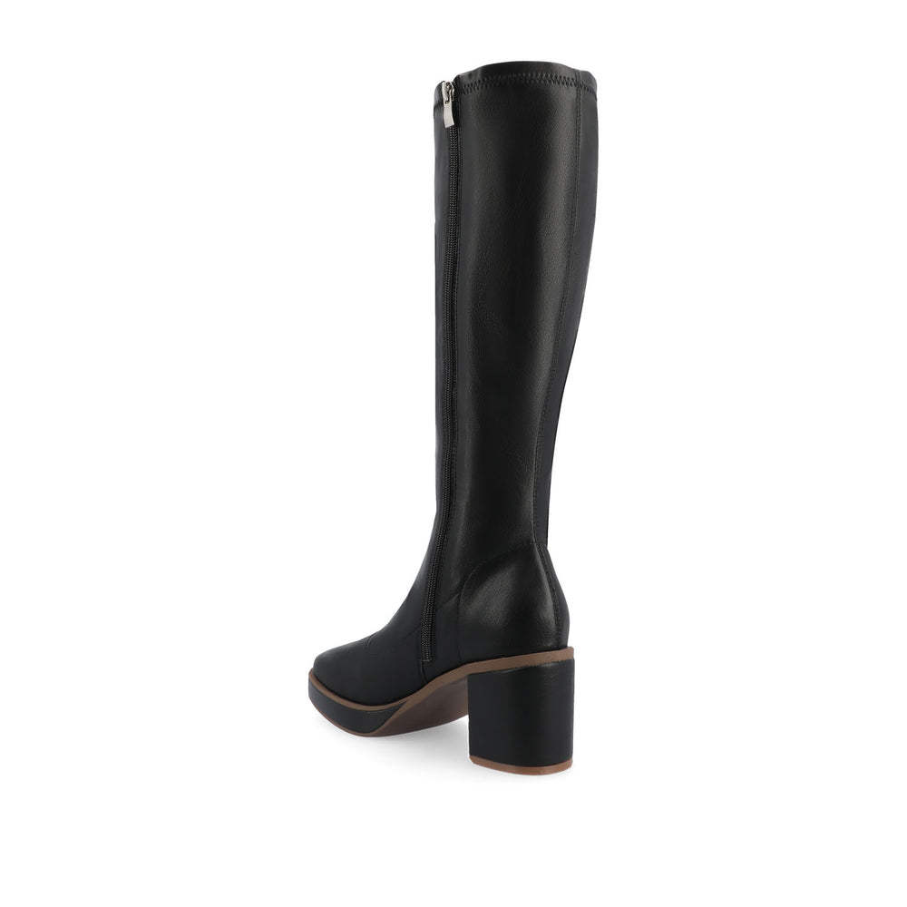 ALONDRA KNEE HIGH BOOTS IN FAUX LEATHER