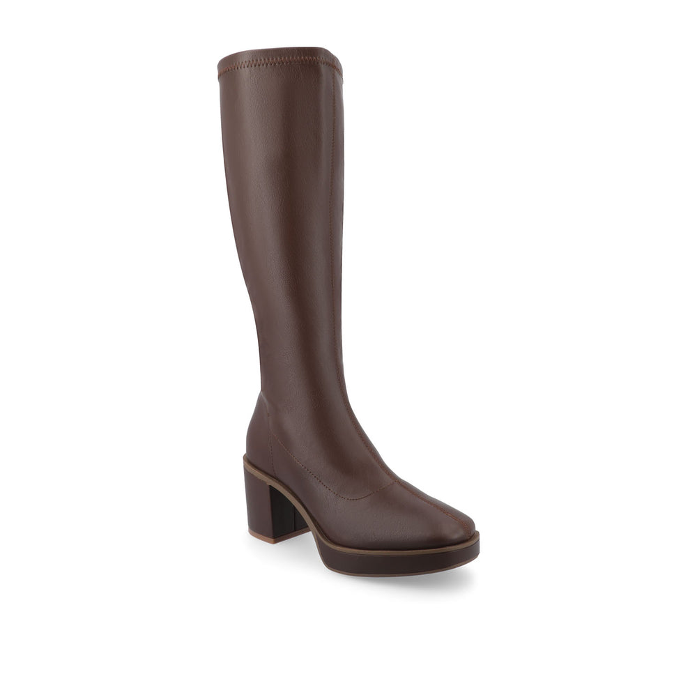 ALONDRA KNEE HIGH BOOTS IN FAUX LEATHER