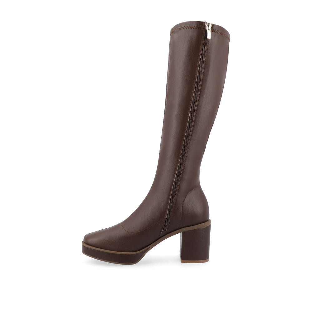 ALONDRA KNEE HIGH BOOTS IN FAUX LEATHER