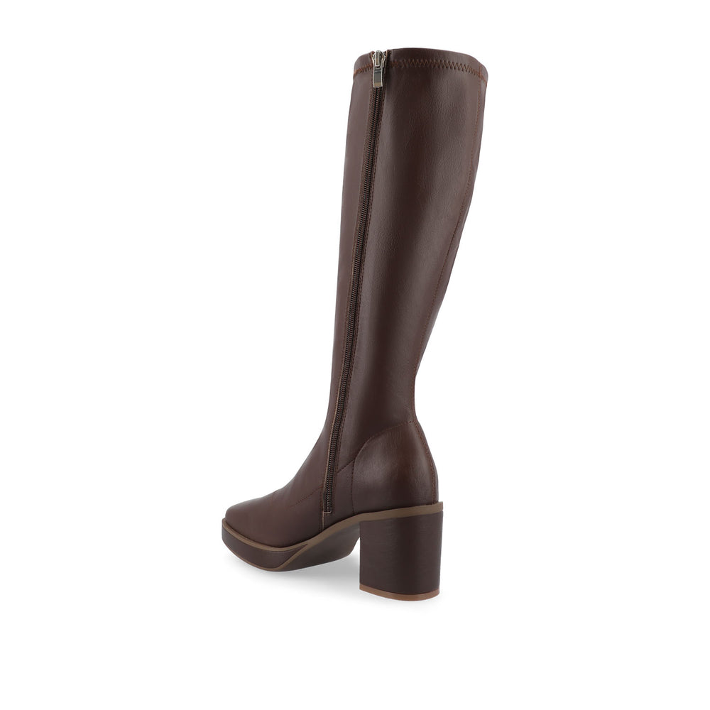 ALONDRA KNEE HIGH BOOTS IN FAUX LEATHER