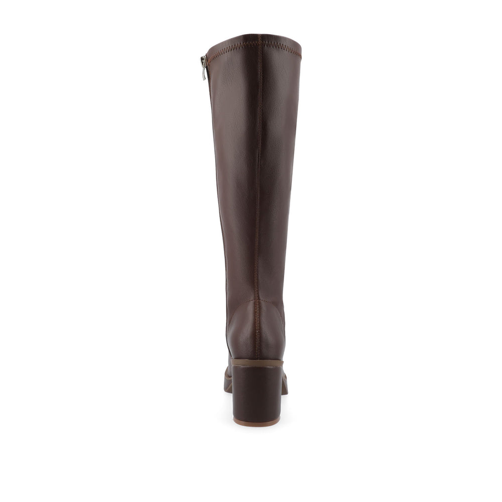 ALONDRA KNEE HIGH BOOTS IN FAUX LEATHER