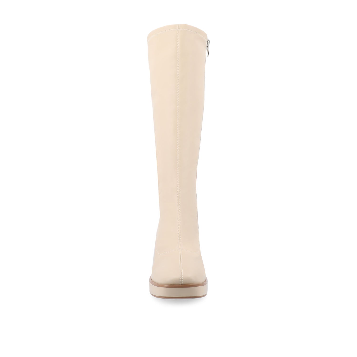 ALONDRA KNEE HIGH BOOTS IN WIDE CALF - Cream