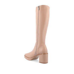 ALONDRA KNEE HIGH BOOTS IN VEGAN LEATHER - Mauve