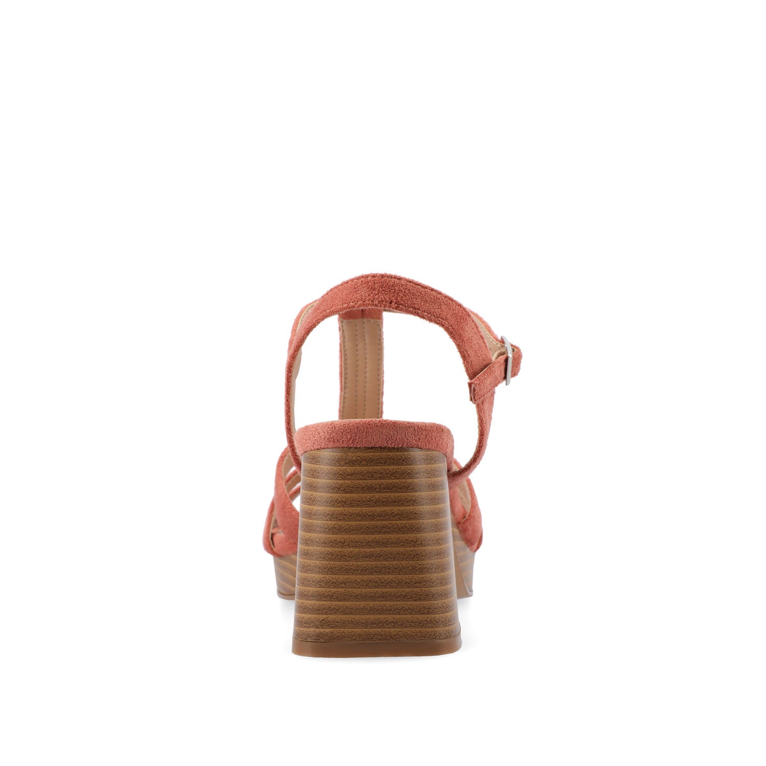 ALYCE HEELED SANDALS IN FAUX SUEDE - Brick